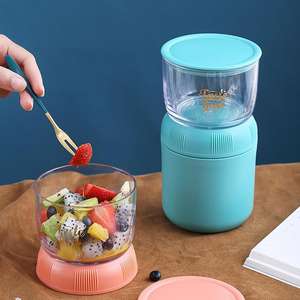 Lonchera Bento B62, Linda y Práctica, Interior de Acero Inoxidable, Tapa de Plástico a Prueba de Fugas, Plegable, Capacidad de 800 ml, Apta para Lavavajillas, Ecológica - Product Image 6