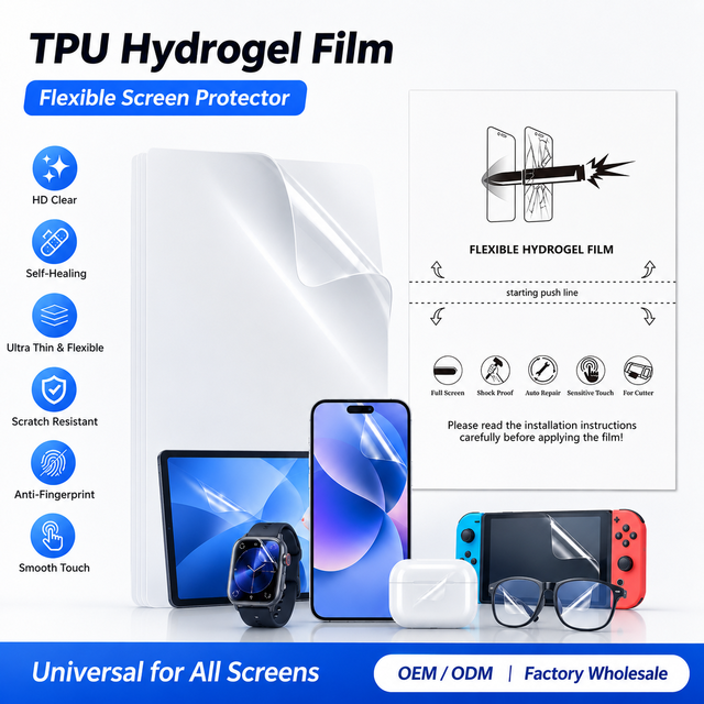 Wholesale 120*180mm TPU Hydrogel Films Screen Protector Sheet for Mobile Phone Plotter Cutting Machine HD Clear Self-Healing OEM