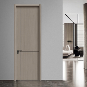 Puertas de madera insonorizadas sin pintura Puertas interiores y exteriores de alta calidad Moderno chino personalizado impermeable baño sólido - Product Image 6