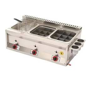 Nouvelle <span class=keywords><strong>friteuse</strong></span> à gaz de comptoir commerciale pour restaurant, 24 L, acier inoxydable, chauffage rapide, usage industriel pour la friture de beignets et de gâteaux - Product Image 2