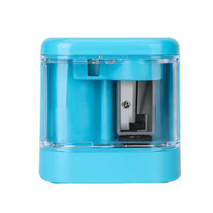 Mini sacapuntas eléctrico, sacapuntas mecánico de plástico con pilas con hoja plana visible, regalo perfecto para estudiantes - Product Image 1