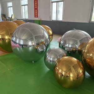 Ballons miroir gonflables imperméables rouges, dorés et argentés avec pompe électrique pour événements festifs ou décoration de Noël - Product Image 4