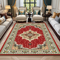 Tapis imprimé style bohème persan pour salon et chambre, résistant aux taches, facile à nettoyer, à poils longs