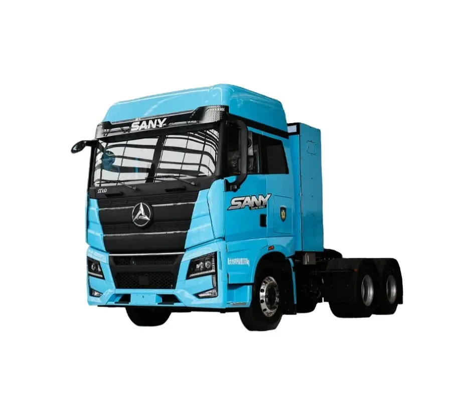 2023 New Energy Sany Electric Cnhtc Tractor Truck EV 6 x4 25T trasporto portuale 0km usato camion trattore certificato Export commerciante