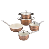 Ensemble d'ustensiles de cuisine pour la cuisine, en aluminium, 9 casseroles et poêles, en cuivre céramique, nouveau Design, livraison gratuite