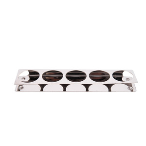 Dental Dropper Holder Stainless Steel 5 Holes For Dental Technician <b>Tools</b> Stand Brown 40ml - Product Image 2