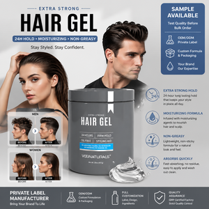 <span class=keywords><strong>Gel</strong></span> <span class=keywords><strong>coiffant</strong></span> pour hommes Private Label De La Peau Extra, tenue extrême, volume 3D, tenue toute la journée, parfum naturel et biologique - Product Image 1