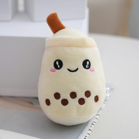 Peluche en forme de tasse de thé au lait de 12 cm, jouet en peluche, jouet Boba, porte-clés, cadeau pour enfants, peluche mignonne, vente en gros de poupées, breloque pour sac