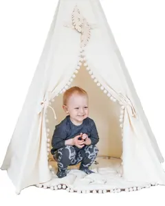 Tipi-tienda de campaña de árbol para interior y exterior, carpa Tipi de techo duro para niños, todos los materiales se ajustan a las normas de seguridad del juguete, 100 Uds.