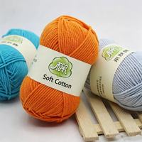 100% Cotton Yarn 16S/5ply 50g Textured Blend Anti-Pilling Ring Spun Eco-Friendly Recyclable Crochet Yarn for Hand Knitting