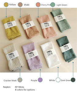 ผ้าฝ้าย100% ผ้าลินินอาหารค่ำผ้าเช็ดปากร้านอาหารรับประทานอาหารผ้าผ้าเช็ดปากสำหรับโรงแรมบ้านพรรค - Product Image 3