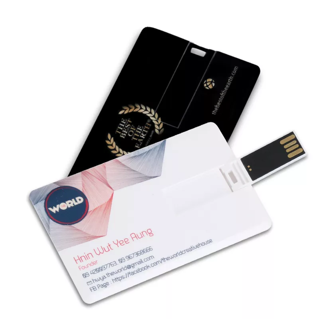 CYKE Business Card USB 2.0 Full Color Printing Popular Gift Advertising 8GB Plastic Pendrive 16GB Credit Card USB Flash Drive