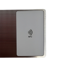 Carte de visite numérique NFC en métal noir à puce Tap to Go pour les réseaux sociaux, gravure et revente