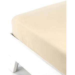 DRAP PLAT FRIDA 2P 180X200+27CM CRÈME 100% COTON - Product Image 1