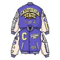 Vestes de baseball DiFan personnalisées avec broderie en chenille, style hip-hop, varsity, bomber, letterman, college, grandes tailles