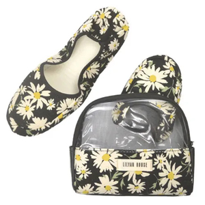 Pantoufles d'intérieur en pur coton, légères, à motif floral, portables - Product Image 2