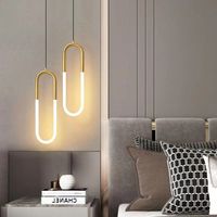 Lampes suspendues décoratives de luxe modernes adaptées aux lustres de chevet de chambre à coucher