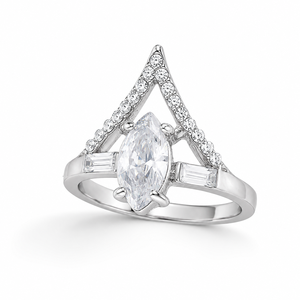 Anello ovale triangolare, design classico, accessori di moda per l'uso quotidiano - Product Image 1