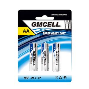 GMCELL Alu foil 105mins Potente batería <span class=keywords><strong>R6</strong></span> 1,5 V <span class=keywords><strong>AA</strong></span> <span class=keywords><strong>R6</strong></span> sum3 Batería de zinc de carbono de celda seca - Product Image 1