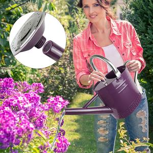 <span class=keywords><strong>Arrosoir</strong></span> de jardin vintage en acier allié de zinc durable de 1 gallon, couleur violette, pour plantes d'extérieur et d'intérieur - Product Image 4