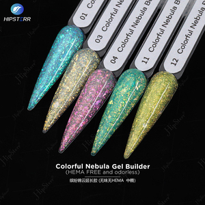 HipSterr Gel de Construction Coloré Effet Nébuleuse 1000ml Échantillon Gratuit Marque Privée Personnalisez Votre Logo Gel d'Extension d'Ongles Nébuleuse à Faible Chaleur - Product Image 4