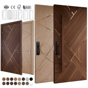 Puerta de Entrada Moderna, Grande y Lujosa de Madera Sólida con Función Antirrobo, Diseño Modular para Uso en Hogares y Hoteles - Product Image 5