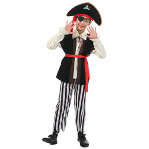 Halloween Anime Cosplay Pirates Capitaine Jack Sparrow Carnaval Enfants Pirates Fête Garçons Costumes Avec Chapeau Et Cache-Oeil - Product Image 4