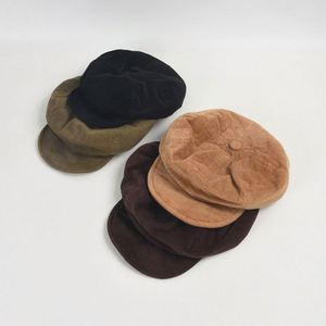 Nouveau Béret en Velours Côtelé Automne Hiver 2024 pour Femme, Style Rétro Littéraire, Chapeau de Gavroche Tendance avec Bord Pliable, Unique et Chaud - Product Image 2