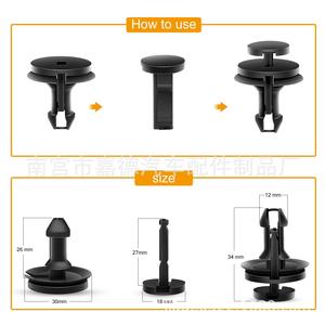 Gooacc – clips déflecteurs d'air pour camion, en plastique noir, paquet de 15, pour pare-vent, installation facile - Product Image 2