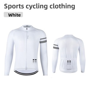 Ensemble de maillot de cyclisme pour hommes et femmes, manches longues, pantalon, séchage rapide, pour VTT et vélo de <span class=keywords><strong>route</strong></span>, autres matériaux - Product Image 6