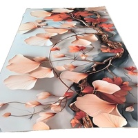 Panneau mural en PVC 3D floral doré brillant, imperméable, moderne, pour la décoration d'hôtels, d'hôpitaux, de chambres à coucher et de salles de bain HM EU--001