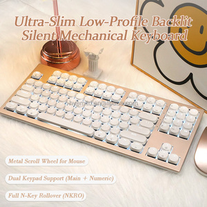 Nuevo Teclado Mecánico para Juegos Inalámbrico de 102 Teclas, Triple Modo, Intercambiable en Caliente, Silencioso, Tamaño Completo, Anti-Ghosting, Kailh, LED, USB Tipo-C - Product Image 3