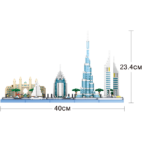 LZ8316 2220pcs Jouets Assemblés Modèle 3D Mini Brique France Tour Eiffel Burj Khalifa Famous Landmark Dubai Building Block Sets