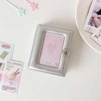 WAALUU Album Foto Perekat PVC Satu Grid dengan Kancing Jepret Bentuk Bintang, Tempat Kartu Penggemar untuk Penyimpanan, untuk Anak Perempuan