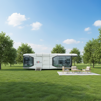 Maison capsule moderne en structure acier respirante et portable - Maison modulaire préfabriquée pour une utilisation en extérieur