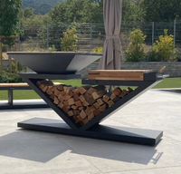 Nouveau Design Brazero Foyer en Acier Corten Barbecue Fumeur Portable Extérieur Charbon de Bois Four Jardin Grills
