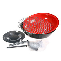 Barbecue au charbon de bois portable en gros direct usine avec roues pour 3 à 5 personnes, idéal pour le camping, finition plastique par électrophorèse
