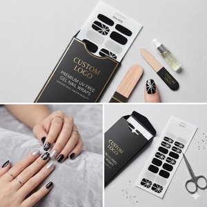 Kit Profesional Todo en Uno de Uñas de Gel Negras Brillantes con Destellos Plateados, Doble Curado, Sin UV, No Tóxico, con Aceite de Remoción, Duración de 14 Días - Product Image 2