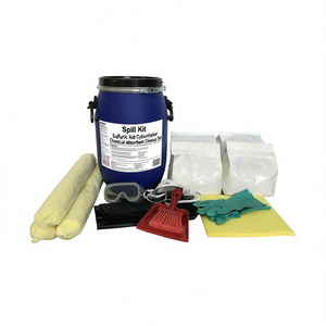 Kit anti-déversement pour acide sulfurique en conteneur cylindrique, ensemble de nettoyage chimique absorbant - Product Image 2