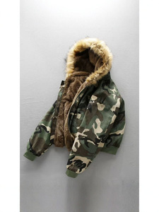 Chaqueta Bomber Americana Personalizada con <span class=keywords><strong>Capucha</strong></span> y Camuflaje, Cierre de Cremallera Doble, para <span class=keywords><strong>Hombre</strong></span>, Estilo Urbano - Product Image 3