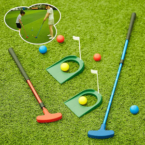 Offre Spéciale : Ensemble de Putters de Golf pour Enfants, Logo Personnalisé, Putter Rétractable Bidirectionnel en Acier, Gaucher avec Poignée en Caoutchouc pour Adultes/Enfants - Product Image 1