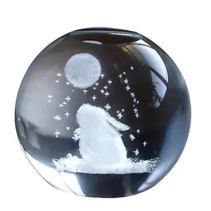 CR015 sfera di cristallo di vendita calda personalizzata 3d laser inner caver Globe regalo speciale per amico