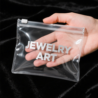 Petit emballage de bijoux personnalisé sac en plastique zippé sac à fermeture éclair mignon mat pour boucle d'oreille logo réutilisable mini pochette à zip-lock en PVC