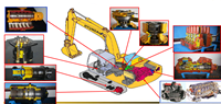 Turbocompresseur de moteur Kubota V3800 A47GT TD04HL-13GK 1G574-17012 1G544-17013 Turbocompresseur haute performance Excavatrices Kubota