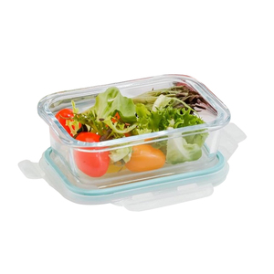Conteneur alimentaire en verre à clipser de 1040 ml avec couvercle |   Boîte à lunch hermétique pour la préparation des repas, compatible micro-ondes, pour le rangement dans la cuisine - Product Image 1