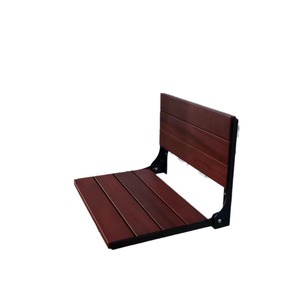 Tomato Wall Mounted <b>Folding</b> <b>Stool</b> 49x41.8x38cm Teak Wood Shower Bathroom Changing Room Use - Product Image 5