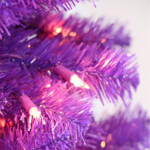 Arbre de Noël artificiel en PVC de 8 pieds avec lumière LED, support en métal, <span class=keywords><strong>arbres</strong></span> <span class=keywords><strong>fruitiers</strong></span> rouges - Product Image 3