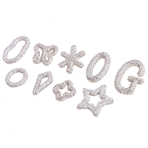 Hot fix 3D strass lettera decalcomanie strass stiratura patch - Product Image 1