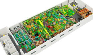 Maßgeschneidertes Dschungel-Themen-Kinderspielplatz-Equipment Kommerzieller Indoor-Spielplatz für Kinder mit Rutsche - Product Image 6