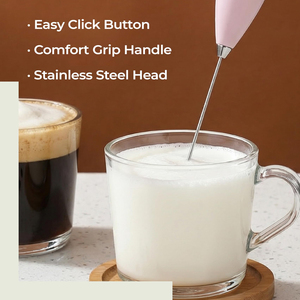Batidora Eléctrica de Acero Inoxidable para Espumar Café, para Latte, Cappuccino, Matcha, Espumador de Leche a Pilas - Product Image 3